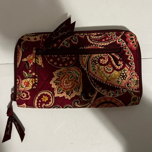 Vera Bradley Burgundy Paisley Wallet - Picture 2 of 12